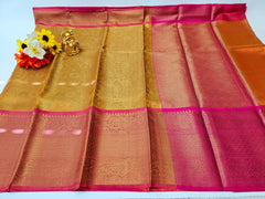 Women's Saree : Elegant Tissue Silk Saree, accompanied by an unstitched running blouse