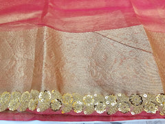 Women's Saree : Elegant Tissue Silk Saree, accompanied by an unstitched running blouse