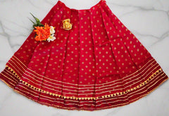 Women's Beautiful Readymade Floral Printed Long Lehenga/Skirt- Maroon