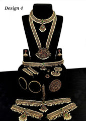 Bharatanatyam Full Set Classical Indian Dance Jewelry Set - Design 4