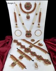 Bharatanatyam Full Set Classical Indian Dance Jewelry Set - Design 5