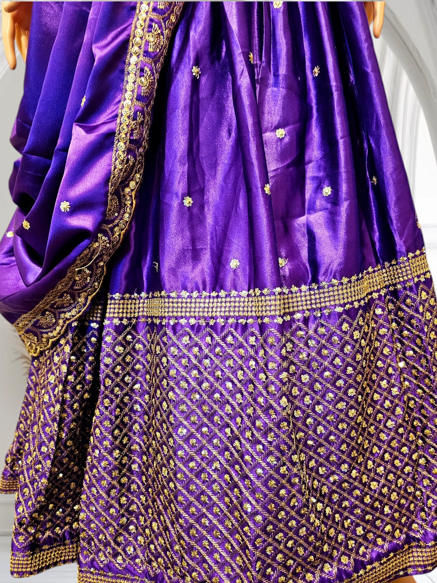 Women's Lehenga: Ready to Wear Lehenga, Fully Stitched Designer Satin Lehenga, Perfect Gift for Women/Girls