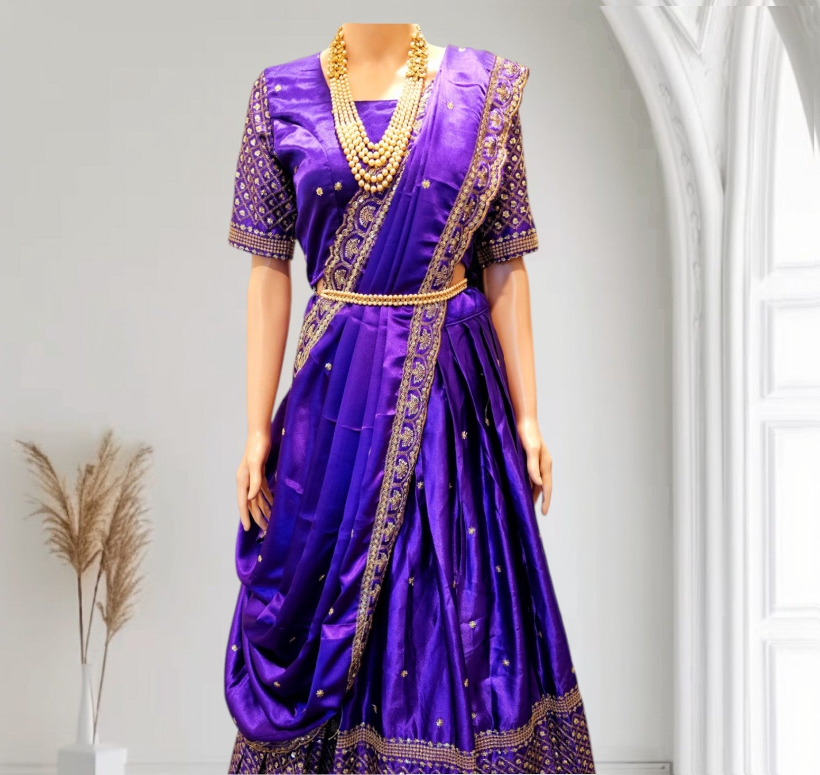 Women's Lehenga: Ready to Wear Lehenga, Fully Stitched Designer Satin Lehenga, Perfect Gift for Women/Girls