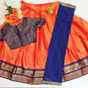 Kanchipuram Zari Weaving Lehenga: South Indian Ethnic Wear, Fully Stitched