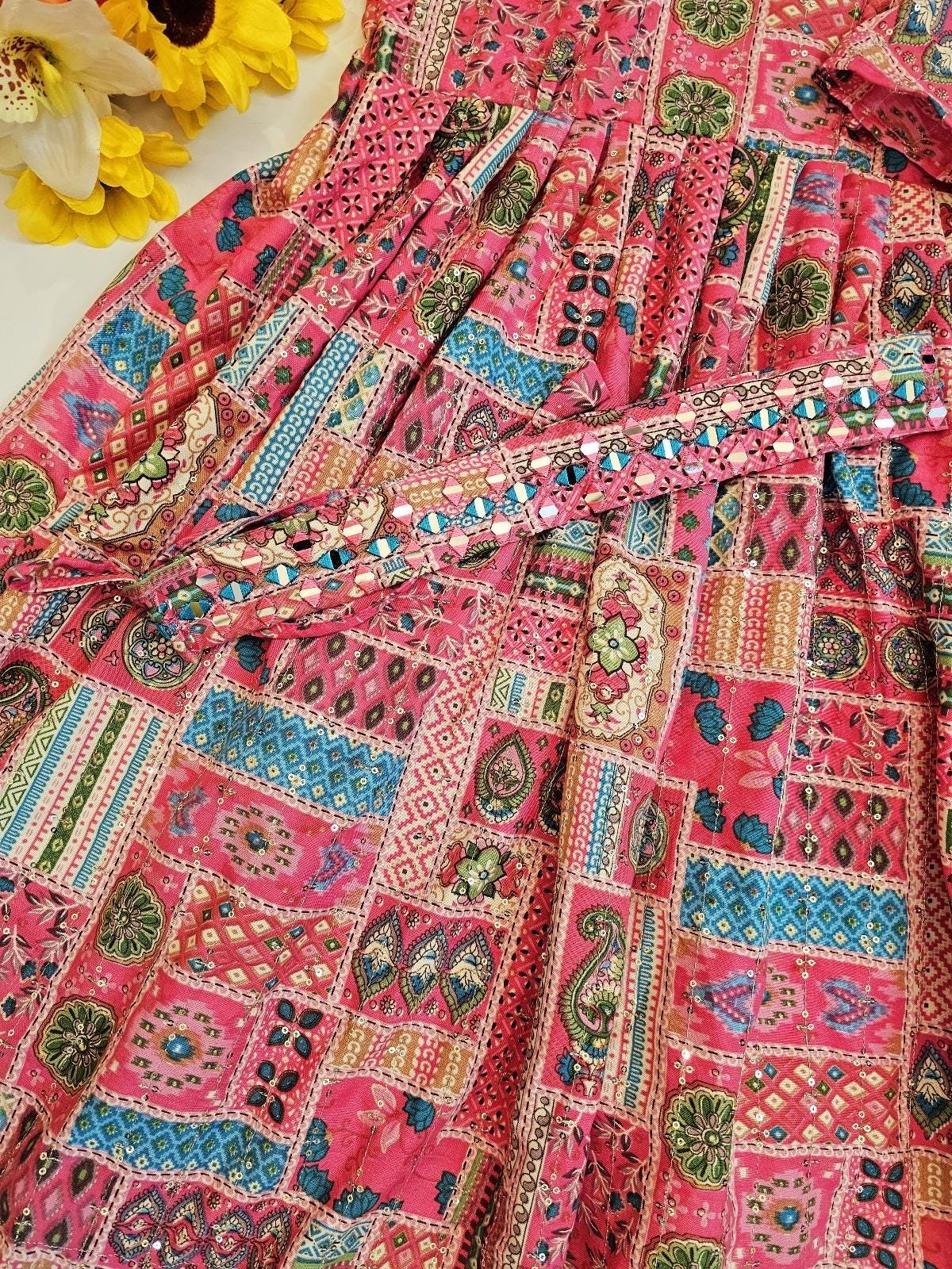 il_fullxfull.6446818471_74wq.jpg Fully Stitch Ready made Women Designer Long Gown with Hipbelt - Image 4