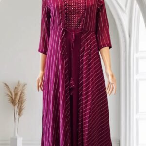 Ready To Wear 2-Piece Party Gown Set for Teens/Women - Maroon