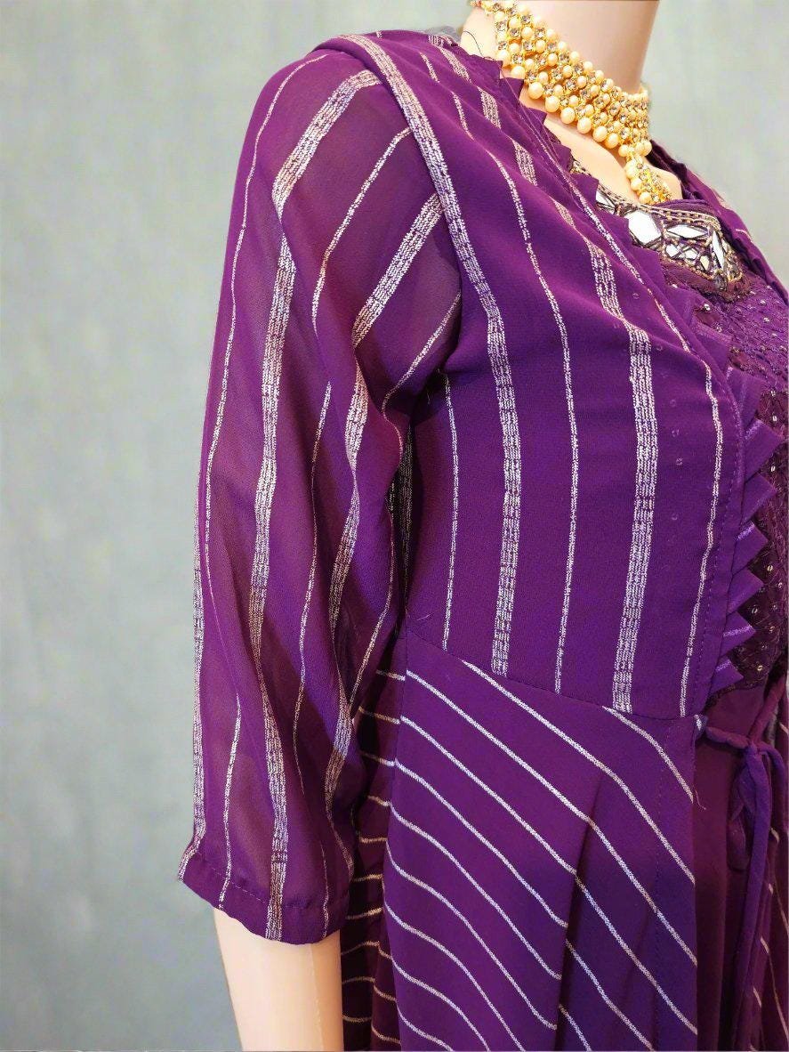 il_fullxfull.6481735242_9h3b.jpg Ready To Wear 2-Piece Party Gown Set for Teens/Women - Wine - Image 3