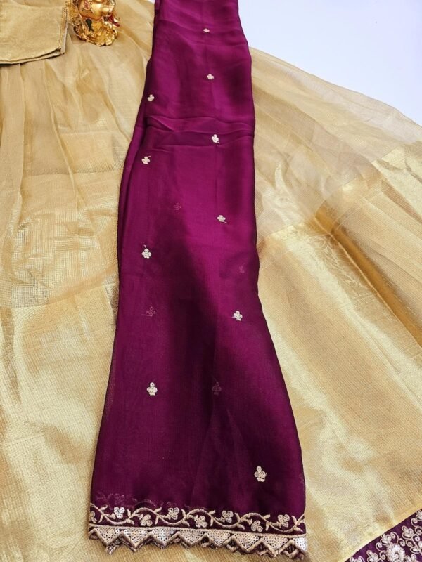 tissue silk half saree lehenga set for girls & women
