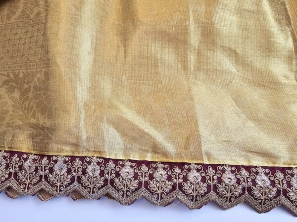 tissue silk half saree lehenga set for girls & women