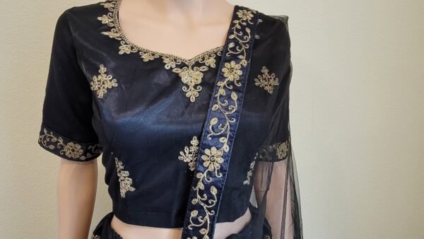 women's lehenga: ready to wear lehenga, fully stitched designer ethnic wear, glitter embroidery on net fabric, perfect gift for women/girls