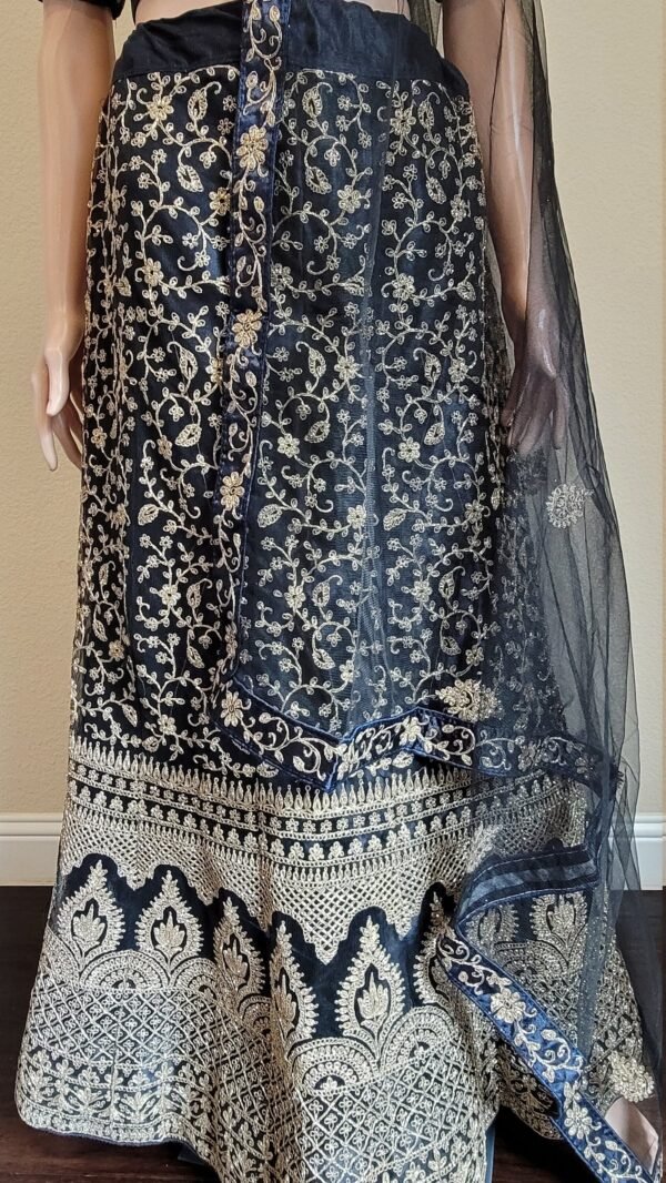 women's lehenga: ready to wear lehenga, fully stitched designer ethnic wear, glitter embroidery on net fabric, perfect gift for women/girls