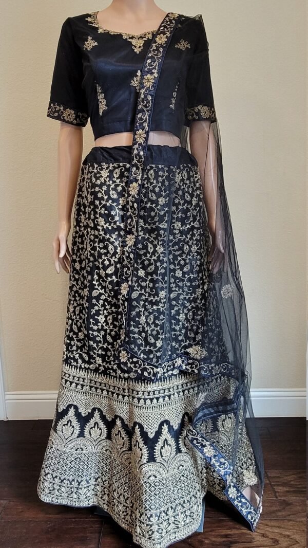 women's lehenga: ready to wear lehenga, fully stitched designer ethnic wear, glitter embroidery on net fabric, perfect gift for women/girls