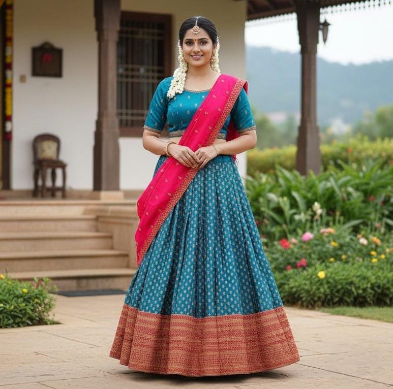 il_fullxfull.7388866637_18pz.jpg Embroidered Silk Lehenga: Ready to Wear, Stitched Indian Dress - Image 5