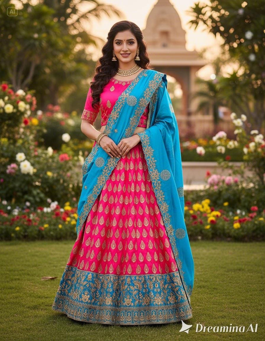 il_fullxfull.7388935323_ogxm.jpg Embroidered Silk Lehenga: Ready to Wear Indian Wedding Dress