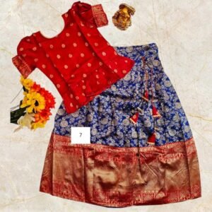 Kids Lehenga Choli Set | Silk Pattu Skirt Outfit for Girls | Ethnic Festive Wear