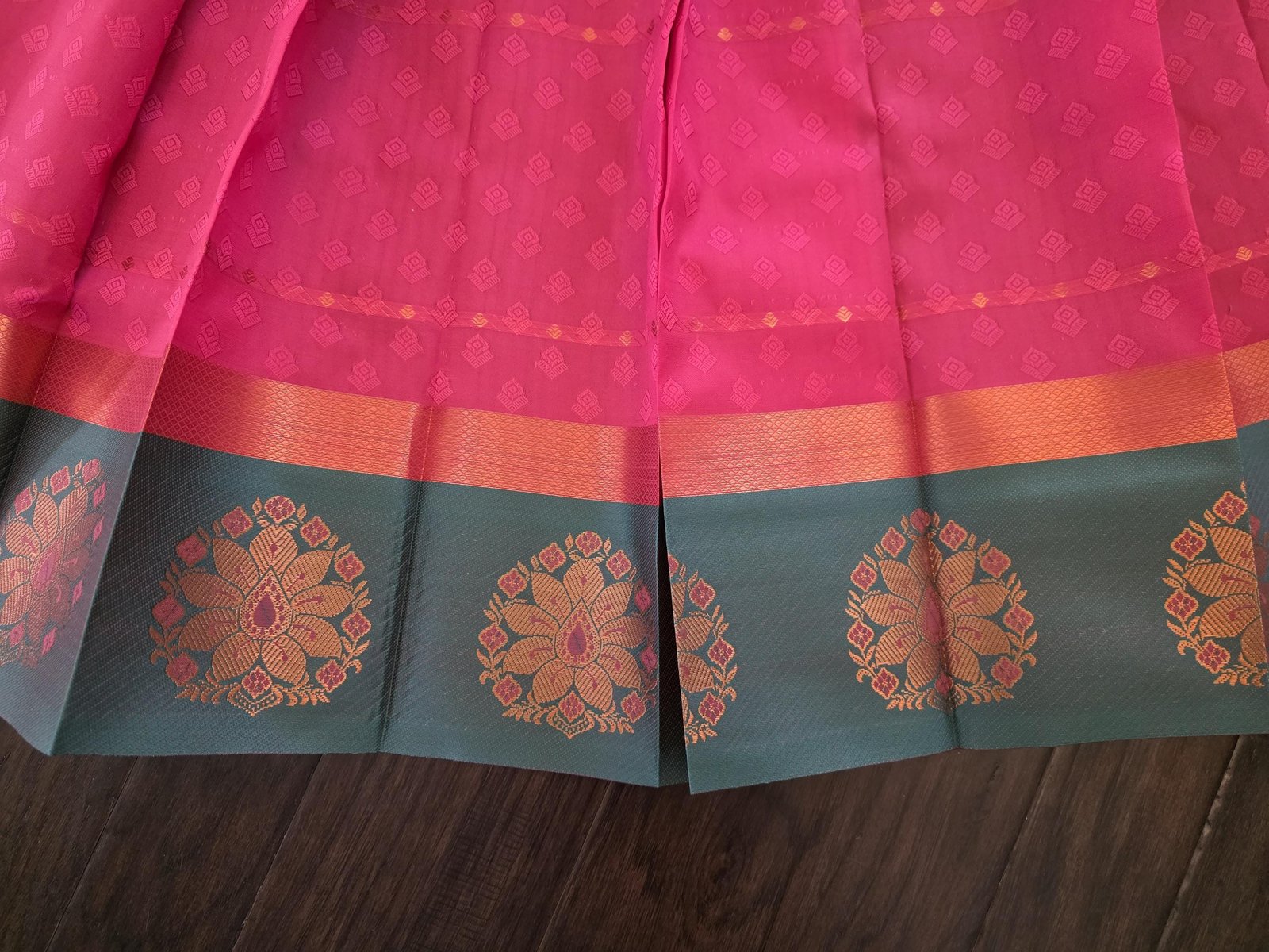 il_fullxfull.7499309405_hn31.jpg Elegant Embossed Semi Silk Saree with Stitched Blouse - Image 4