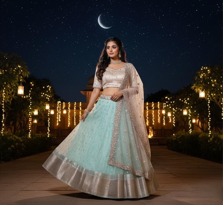 ready to wear trendy organza half sarees sets pastel blue ready to wear trendy organza half sarees sets pastel blue