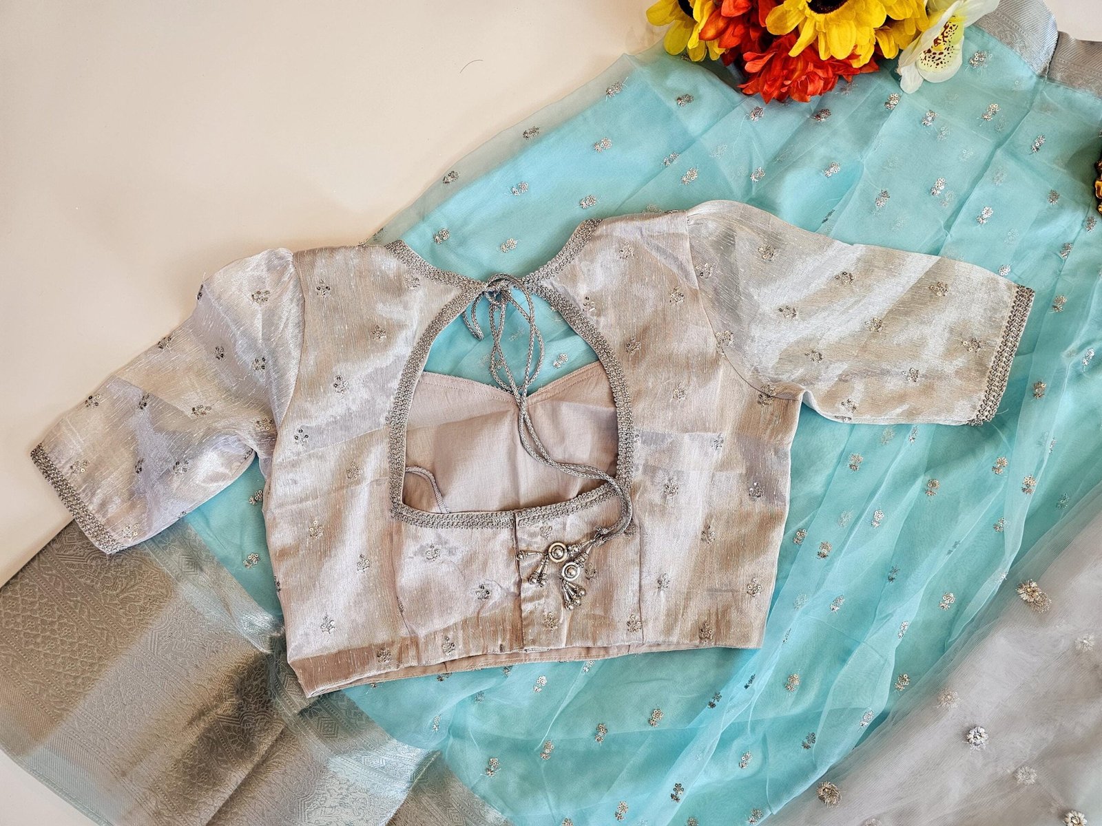 ready to wear trendy organza half sarees sets pastel blue ready to wear trendy organza half sarees sets pastel blue