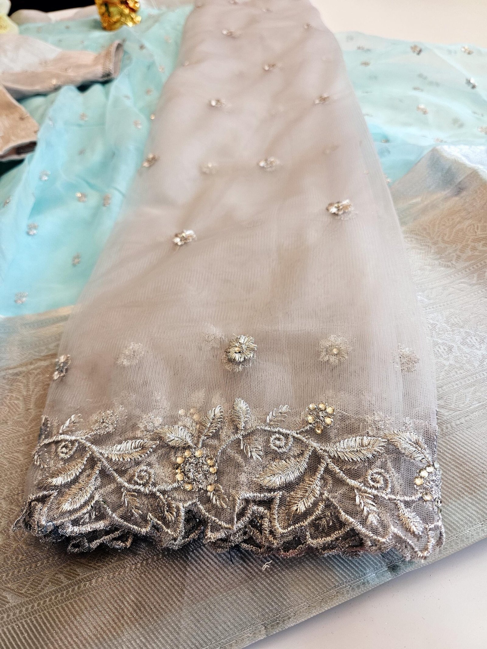 ready to wear trendy organza half sarees sets pastel blue ready to wear trendy organza half sarees sets pastel blue