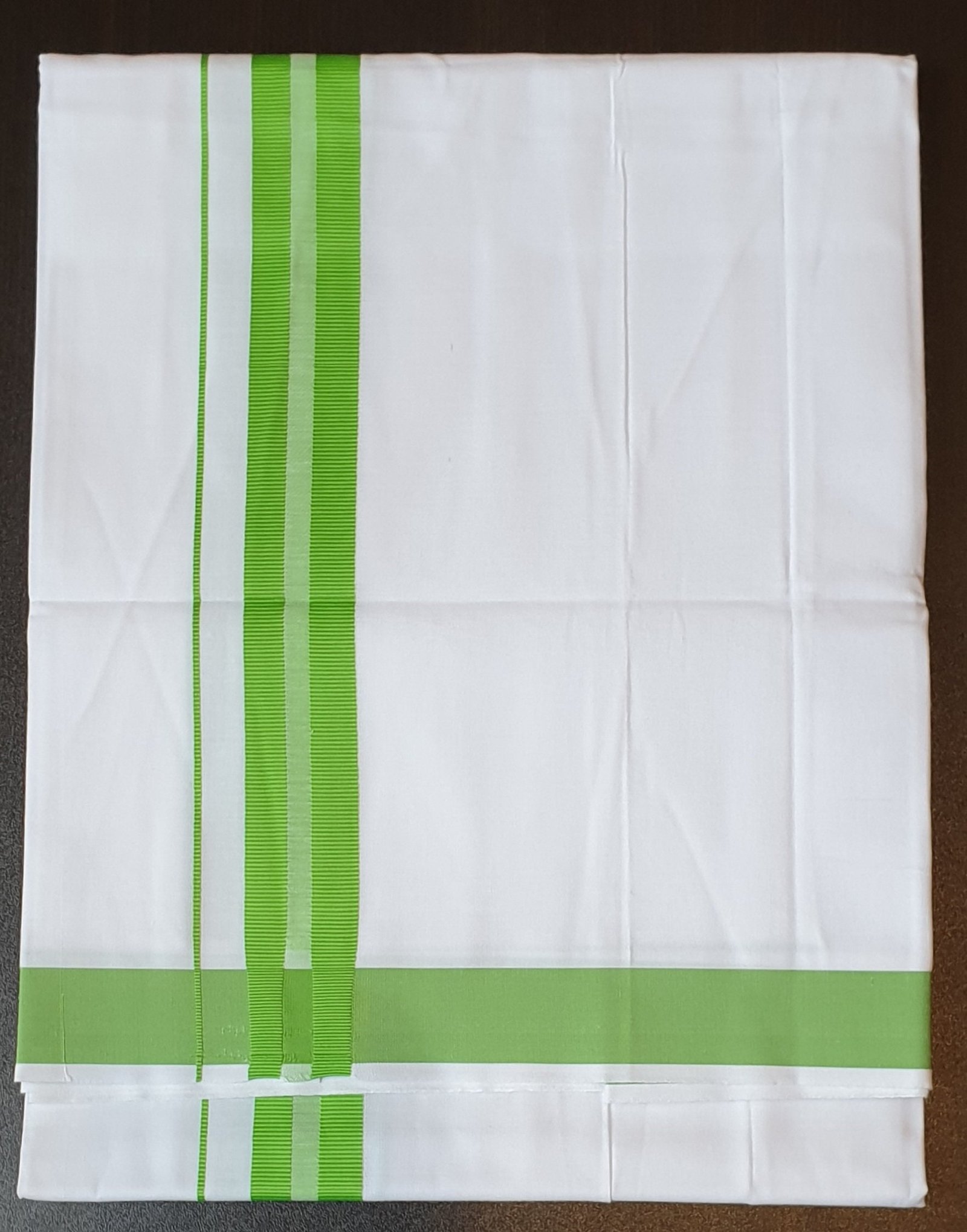 il_fullxfull.3296100970_96rj.jpg Single White Dhoti with Multi-Color Fancy Borders – 100% Cotton - Image 2
