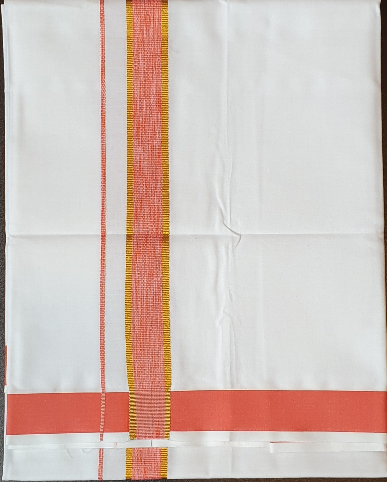 il_fullxfull.3296100976_3xyu.jpg Single White Dhoti with Multi-Color Fancy Borders – 100% Cotton - Image 5