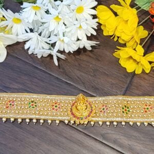 Woman Adjustable Fabric Maggam Work HipBelts