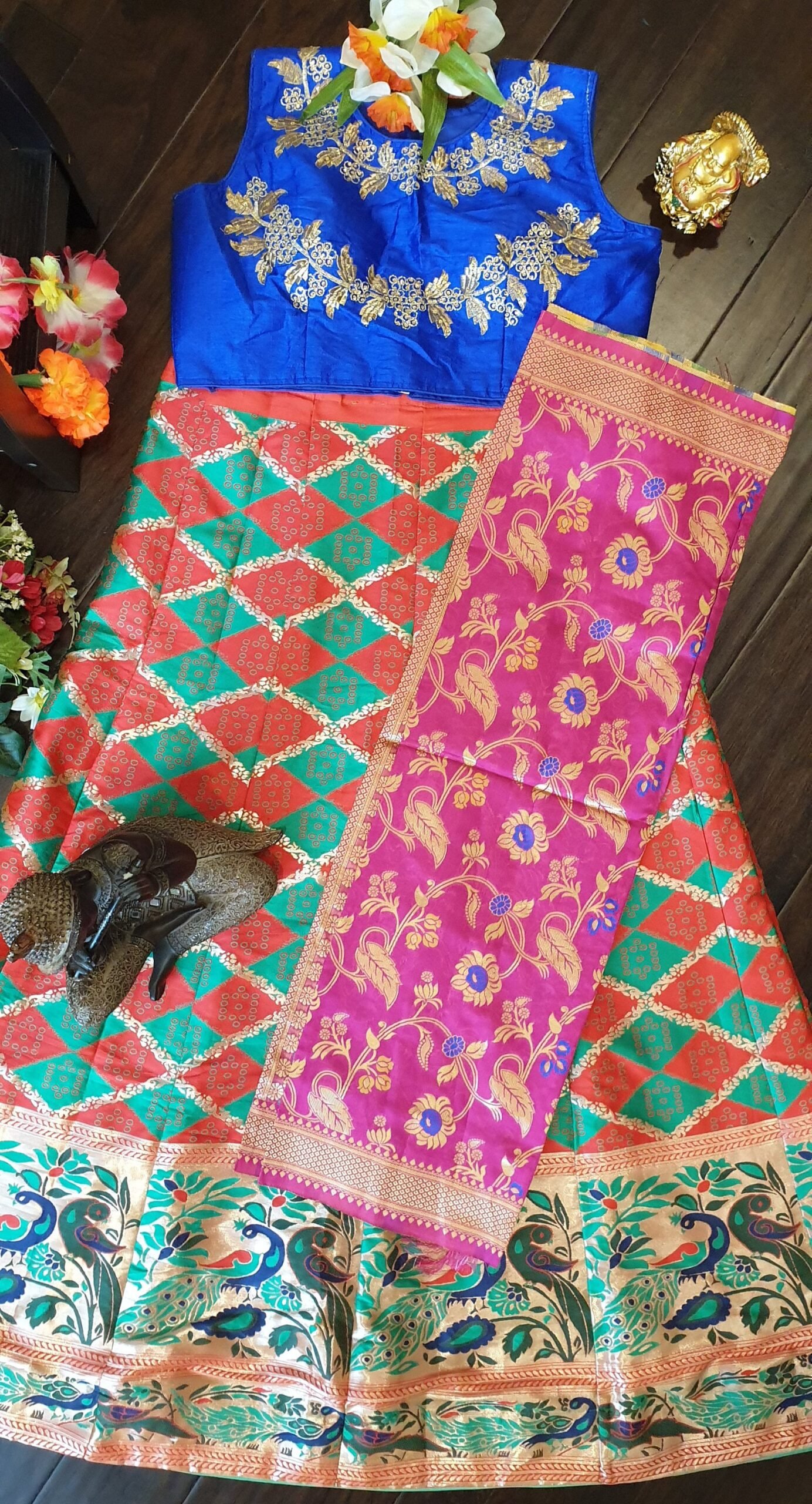 il_fullxfull.5407945730_jdwq.jpg Ready to Wear Banarasi Silk Lehenga: Fully Stitched Zari Weaving Set - Image 6