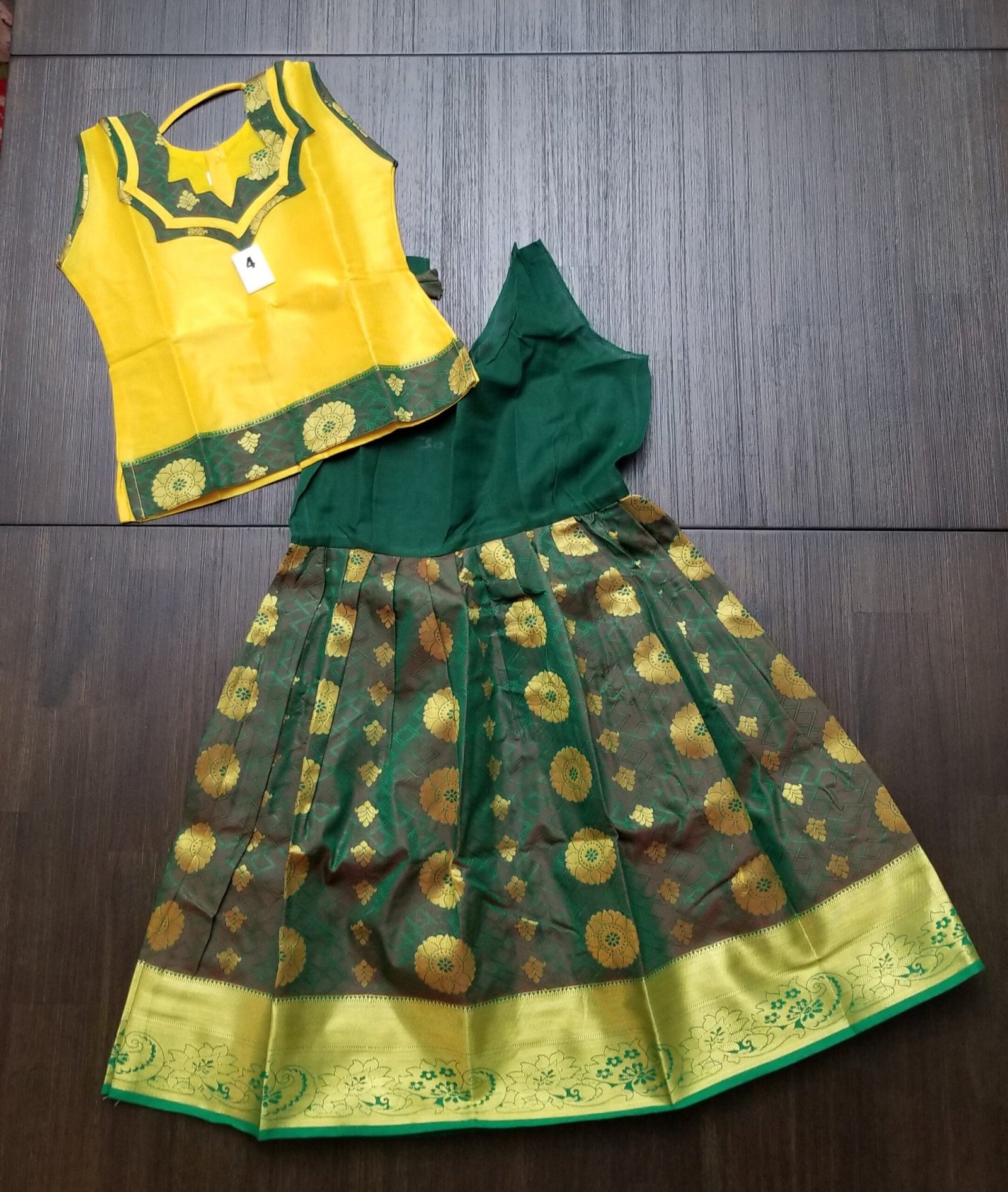 il_fullxfull.5420869389_lm3l.jpg Kids' Silk Lehenga Choli Set, Indian Ethnic Dress (1-13 Years) - Image 6