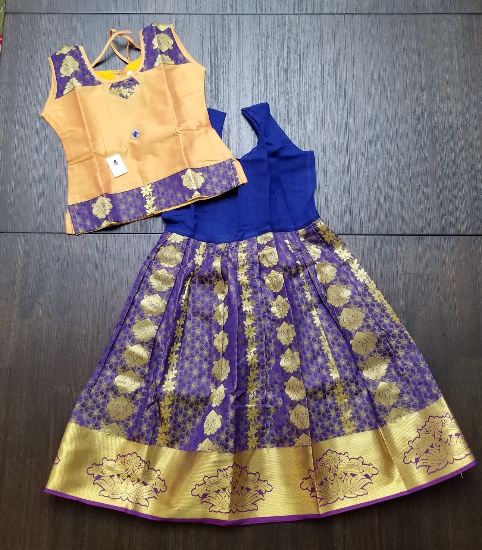 il_fullxfull.5420869451_9lza.jpg Kids' Silk Lehenga Choli Set, Indian Ethnic Dress (1-13 Years) - Image 9