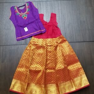 Kids' Silk Lehenga Choli Set, Indian Ethnic Dress (1-13 Years)