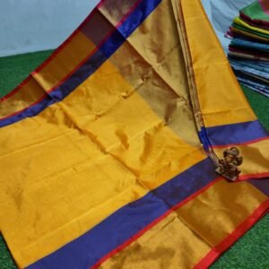 Silk Weaving Saree: Kanchi Silk, Rich Pallu, Unstitched Blouse
