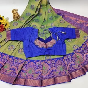 Elegant Silk Saree with Designer Weaving & Stitched Blouse