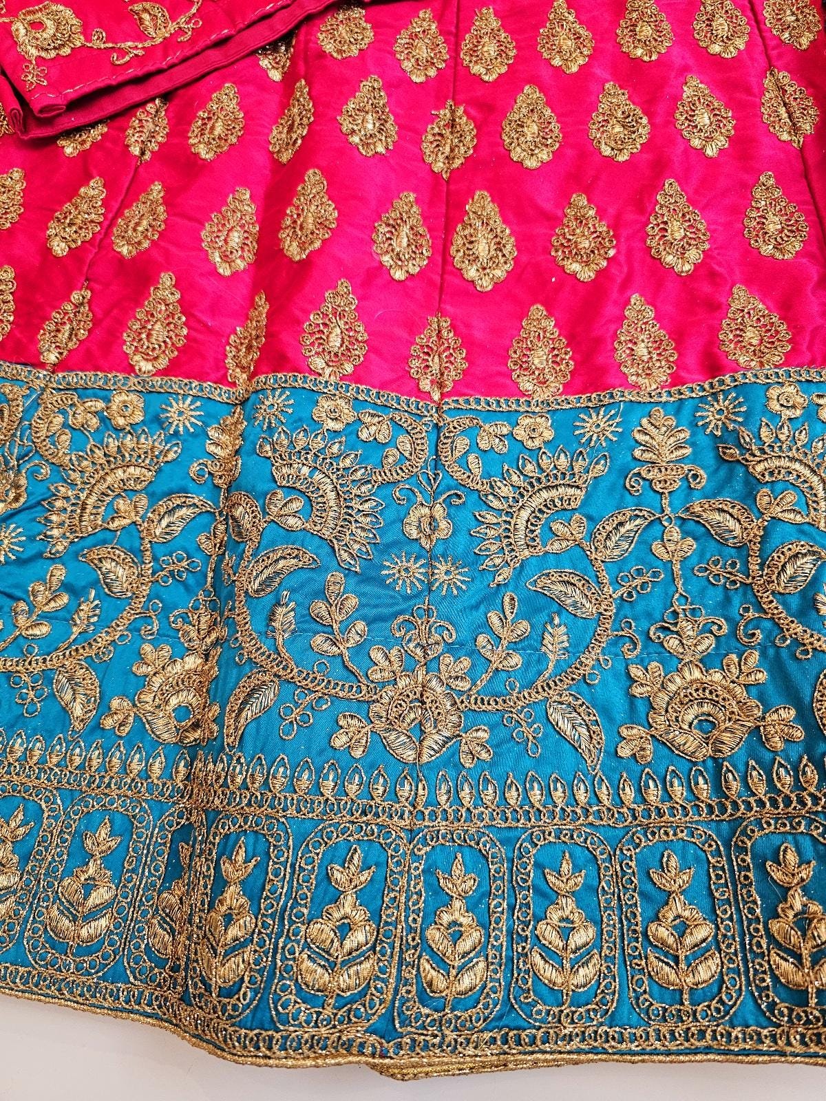 il_fullxfull.6398764962_53ml.jpg Embroidered Silk Lehenga: Ready to Wear Indian Wedding Dress - Image 4