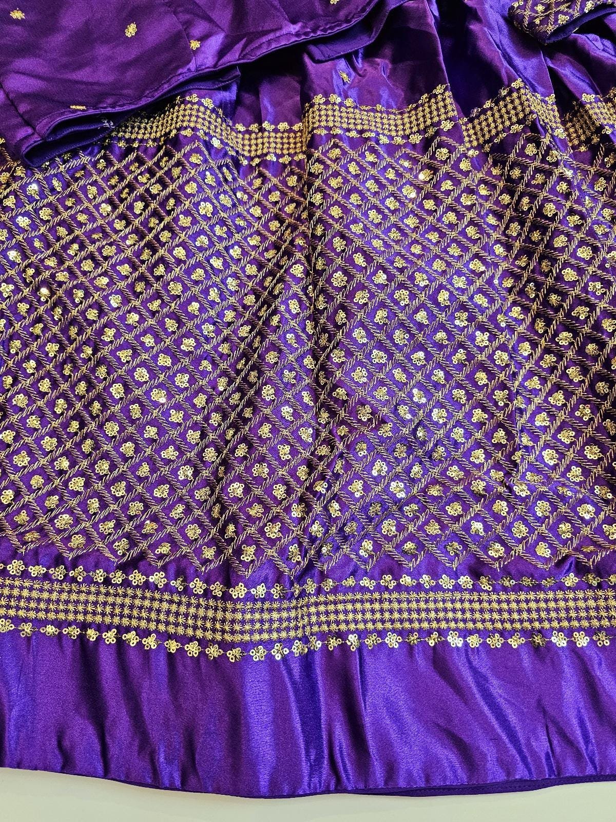 il_fullxfull.6398785950_k7xk.jpg Embroidered Satin Silk Lehenga: Ready to Wear Indian Dress - Image 6