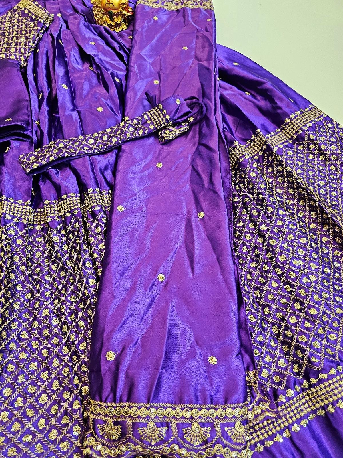 il_fullxfull.6446877673_hqbw.jpg Embroidered Satin Silk Lehenga: Ready to Wear Indian Dress - Image 5