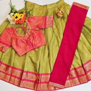 Kanchipuram Silk Lehenga: Ready to Wear, South Indian Zari Weaving