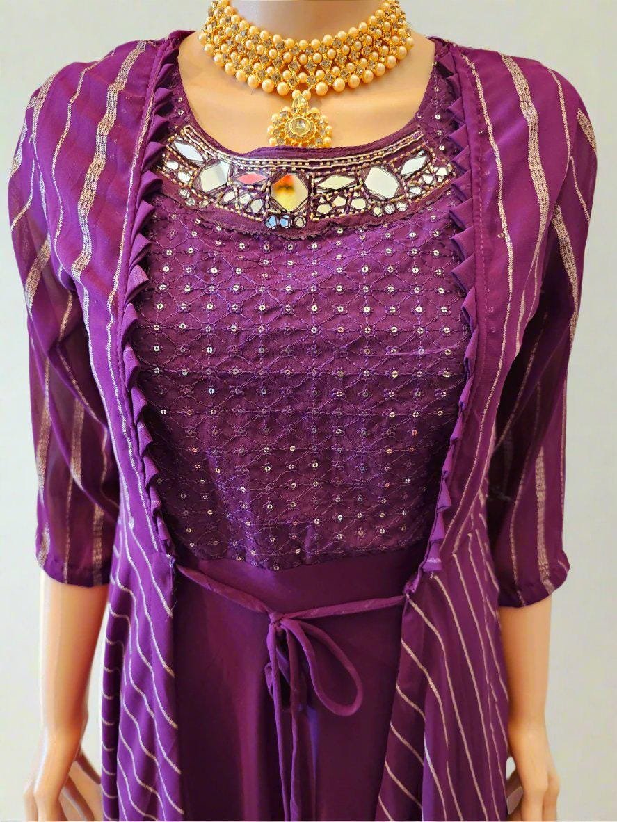 il_fullxfull.6481740232_iwgq.jpg Ready To Wear 2-Piece Party Gown Set for Teens/Women - Wine - Image 4