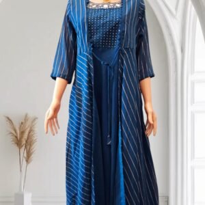 Ready To Wear 2-Piece Party Gown Set for Teens/Women - Blue