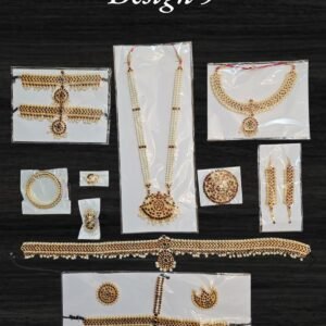 Bharatanatyam Jewelry Set – Kemp Stone, Pearl, Indian Dance