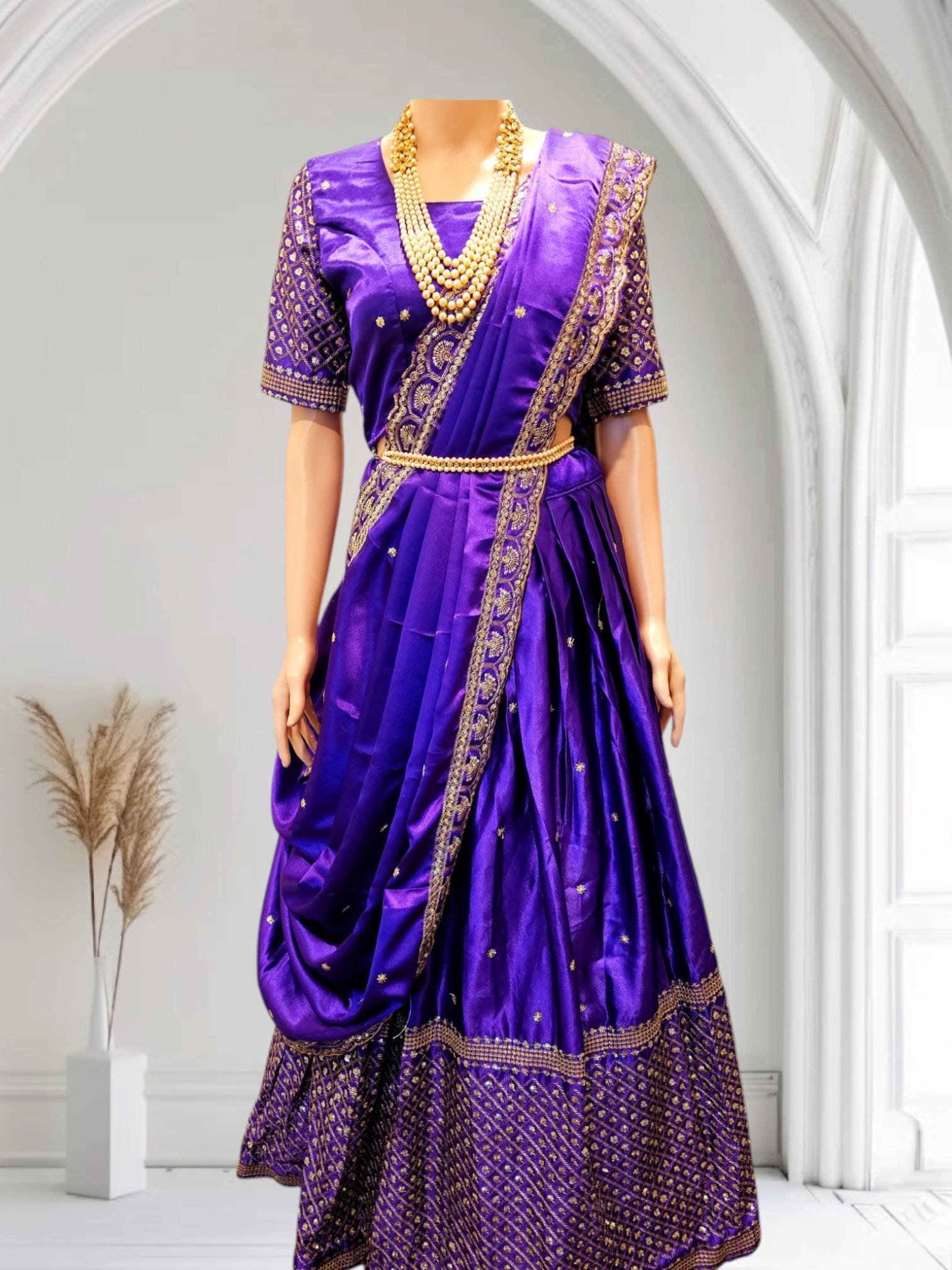 il_fullxfull.7328081991_q7xy.jpg Embroidered Satin Silk Lehenga: Ready to Wear Indian Dress - Image 2