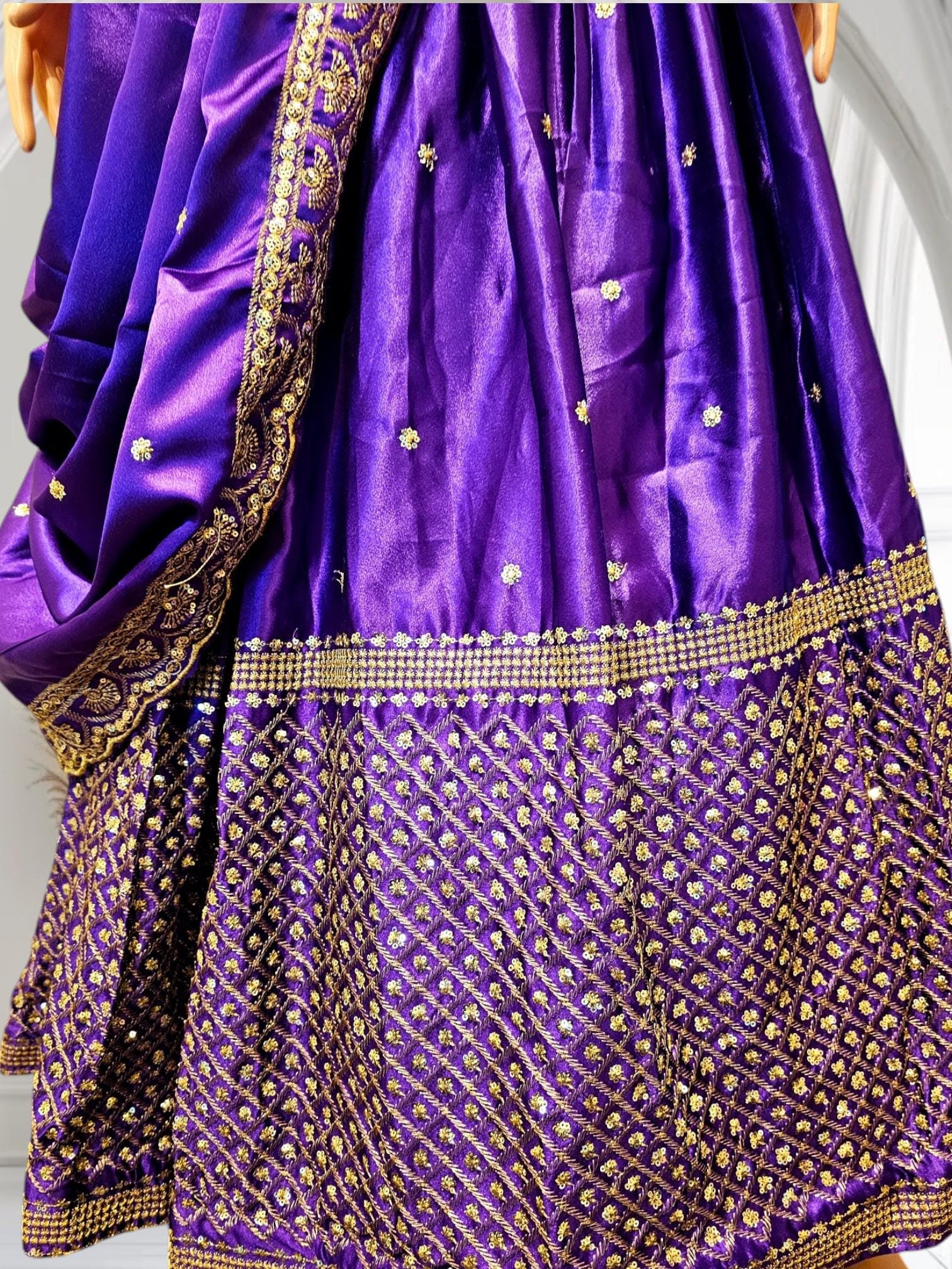 il_fullxfull.7328082009_af2g.jpg Embroidered Satin Silk Lehenga: Ready to Wear Indian Dress - Image 8