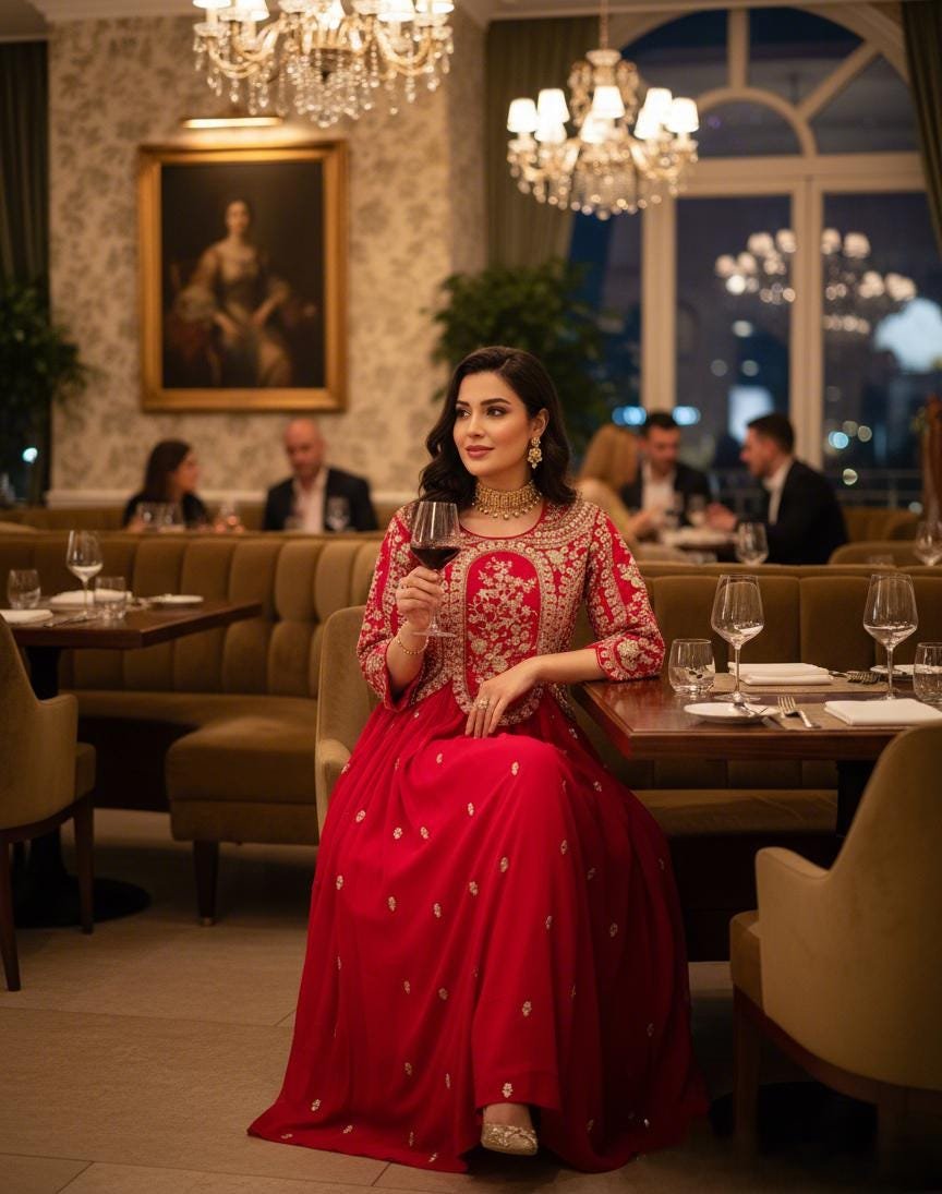 il_fullxfull.7335267791_2n5d.jpg Fully Stitch Ready made Women Party Wear Designer Long Gown - Pink - Image 4