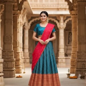 Embroidered Silk Lehenga: Ready to Wear, Stitched Indian Dress