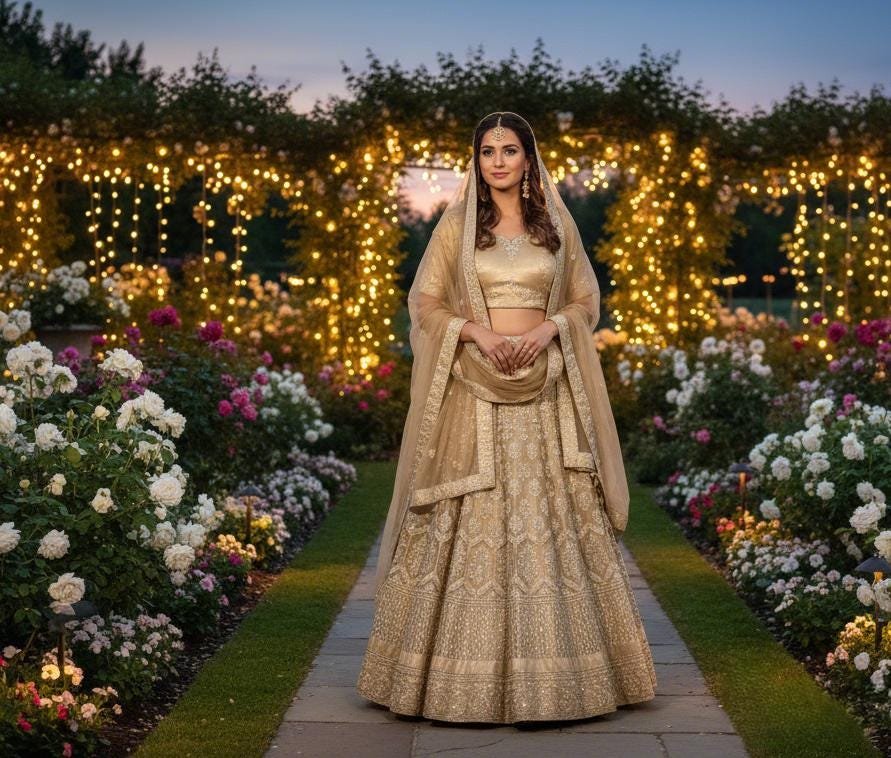 il_fullxfull.7388059071_blss.jpg Glitter Net Embroidered Lehenga Choli: Ready to Wear Ethnic Dress - Image 9