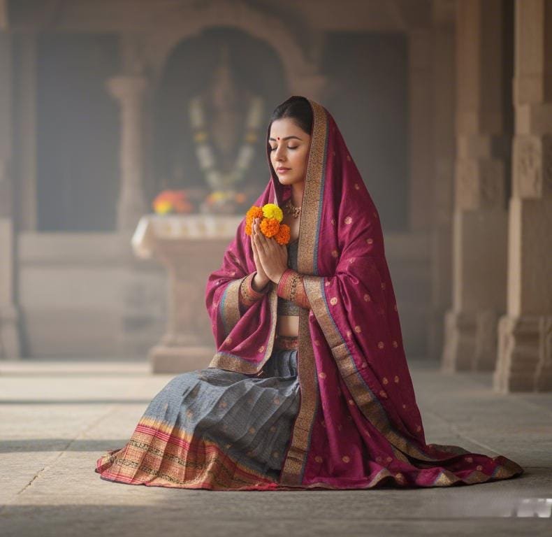 il_fullxfull.7405626109_2qky.jpg Narayanpet Zari Lehenga: Stitched Indian Half Saree, Festive Ethnic Wear - Image 9