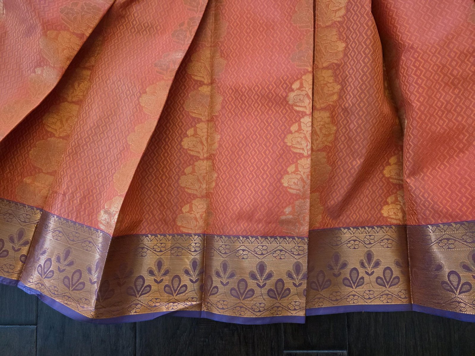 il_fullxfull.7450867036_pjbl.jpg Emboss Butta Semi Silk Saree: Stitched Blouse, Indian Wedding Wear - Image 8