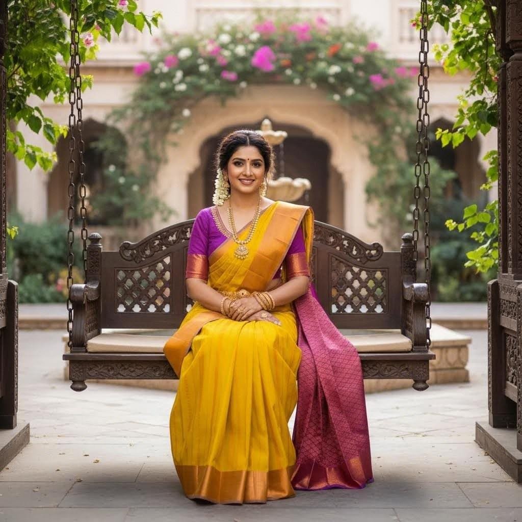 il_fullxfull.7451402848_34yn.jpg Elegant Vaira Oosi Semi Silk Saree with Stitched Designer Blouse - Image 9