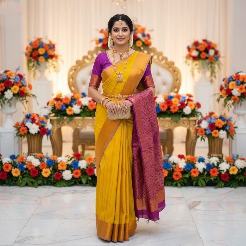 il_fullxfull.7451402916_rrfr.jpg Elegant Vaira Oosi Semi Silk Saree with Stitched Designer Blouse - Image 4