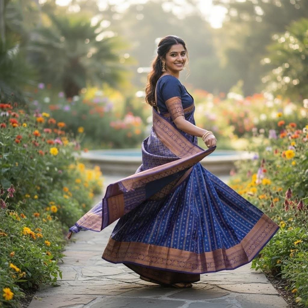 il_fullxfull.7451420278_kqq5.jpg Elegant Vaira Oosi Semi Silk Saree with Stitched Designer Blouse - Image 9