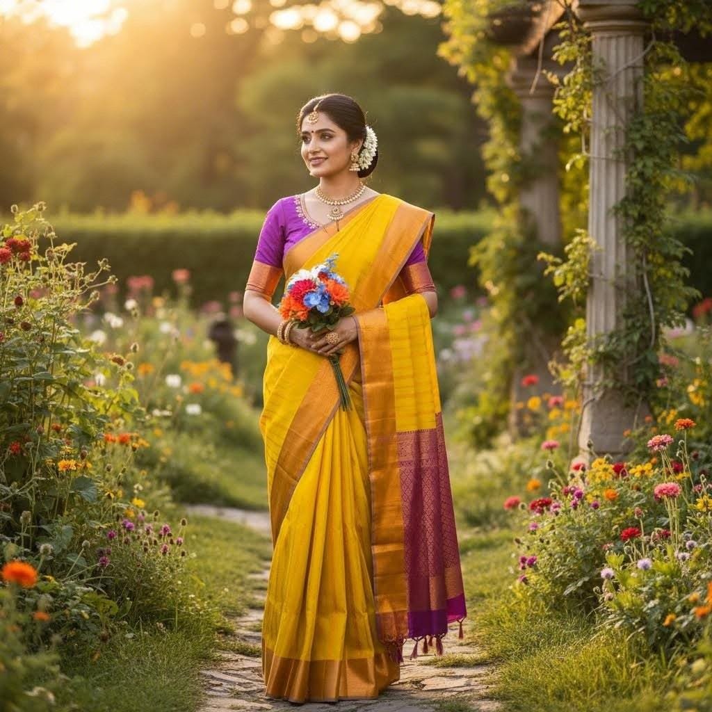 il_fullxfull.7499330493_c4k4.jpg Elegant Vaira Oosi Semi Silk Saree with Stitched Designer Blouse - Image 3